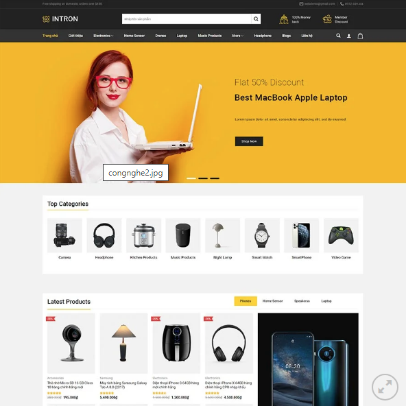 Mẫu Website ĐIỆN MÁY