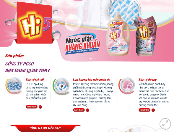 Mẫu Website NƯỚC GIẶT 02