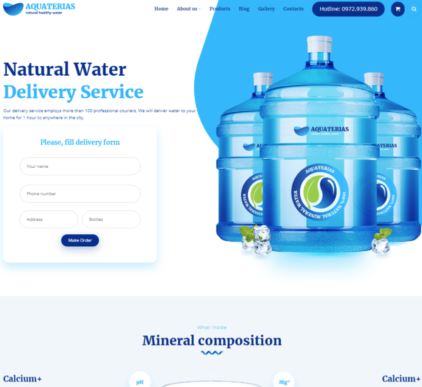 Mẫu Website BÁN MÁY LỌC NƯỚC 11