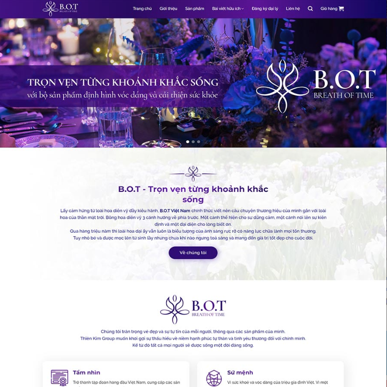 Mẫu Website WORDPRESS THỰC PHẨM CHỨC NĂNG 24