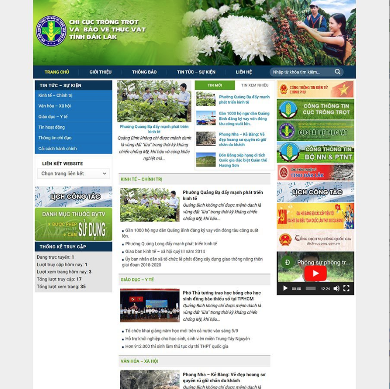 Mẫu Website CƠ QUAN NHÀ NƯỚC