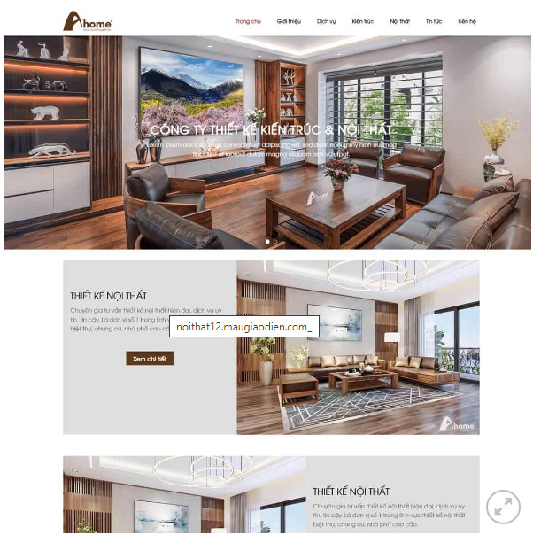 Mẫu website NỘI THẤT 12