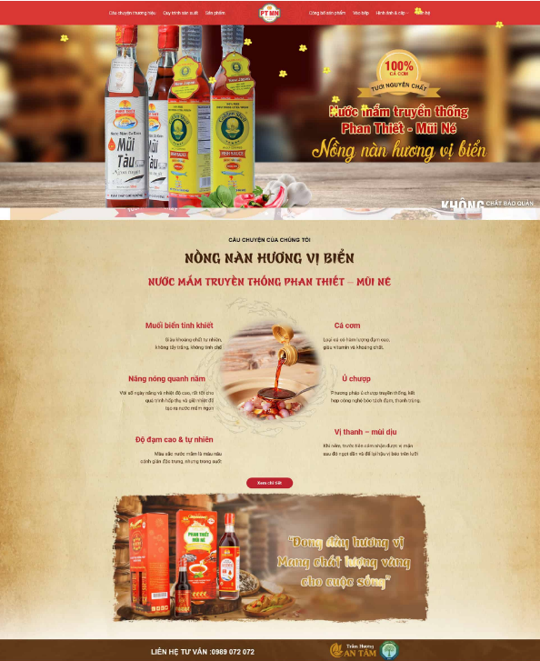 Mẫu Website BÁN NƯỚC MẮM