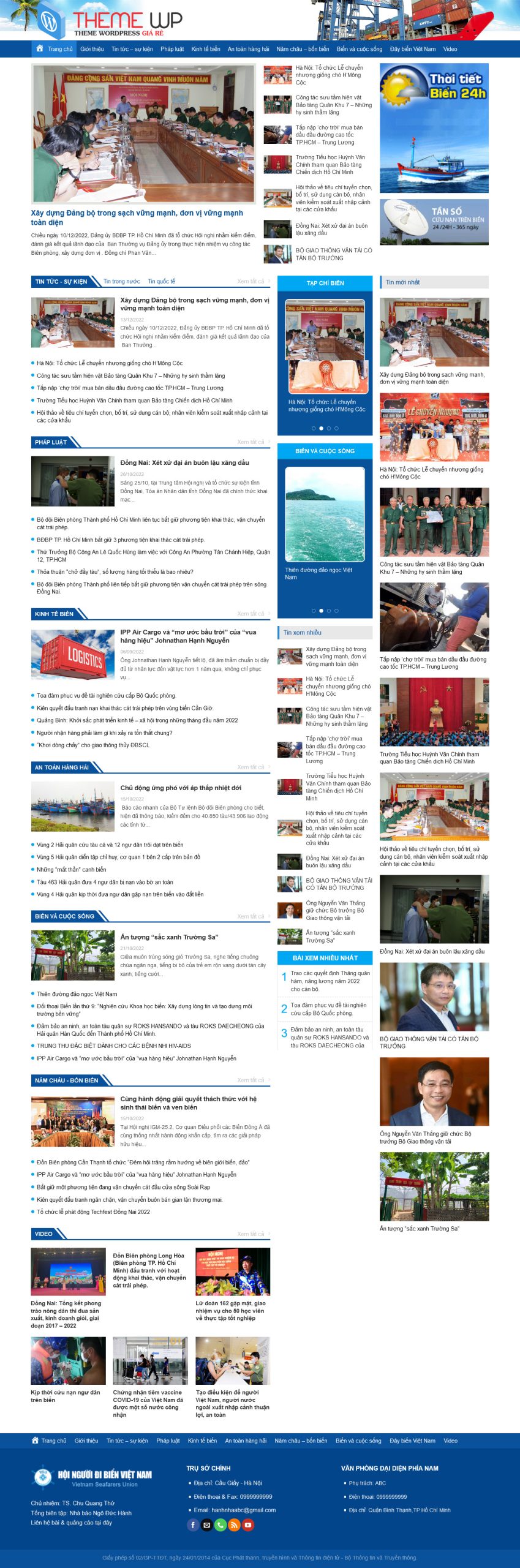 Mẫu Website TIN TỨC BIỂN