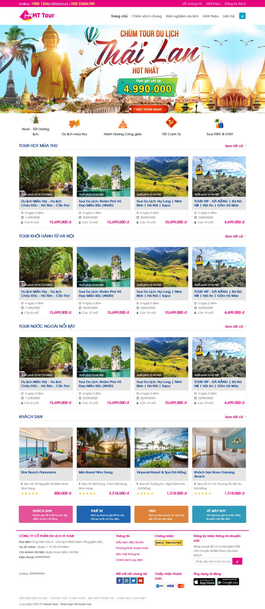 Mẫu Website TOUR DU LỊCH 15