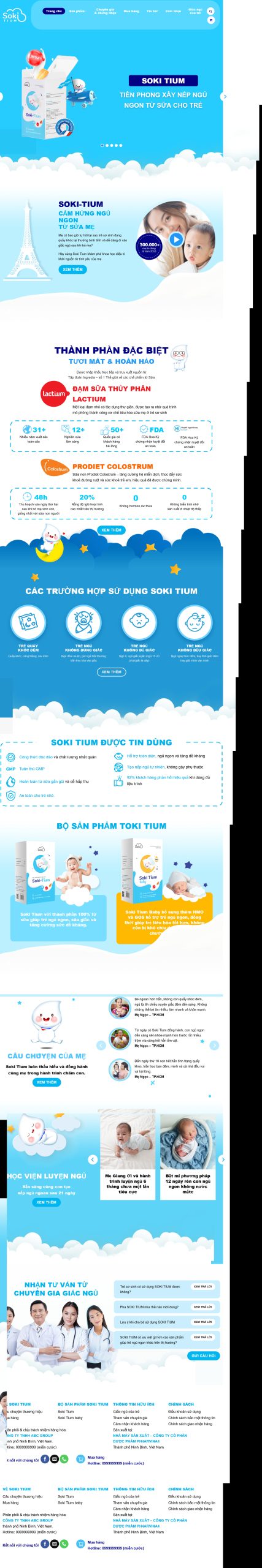Mẫu Website KINH DOANH SỮA BỘT