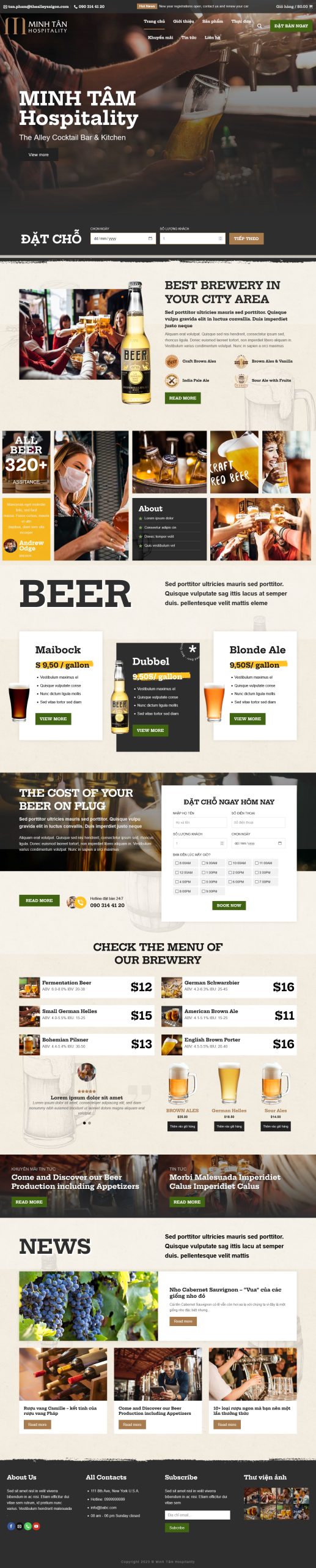 Mẫu Website KINH DOANH RƯỢU BIA