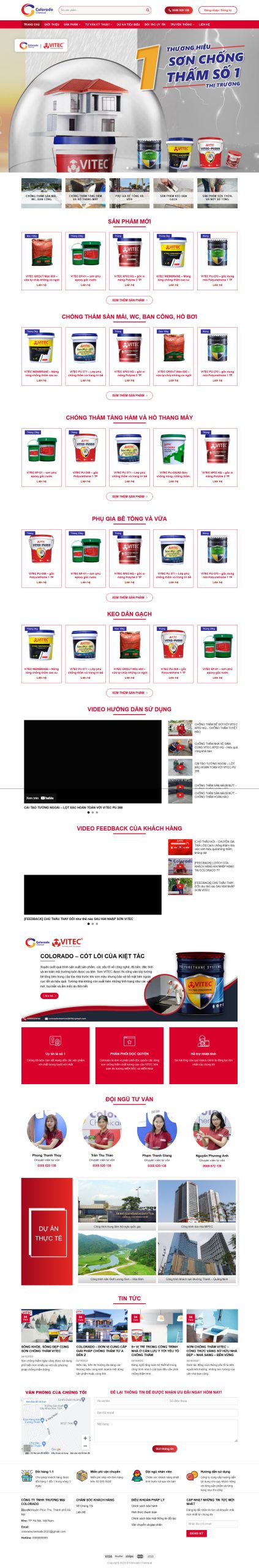 Mẫu Website KINH DOANH SƠN NƯỚC