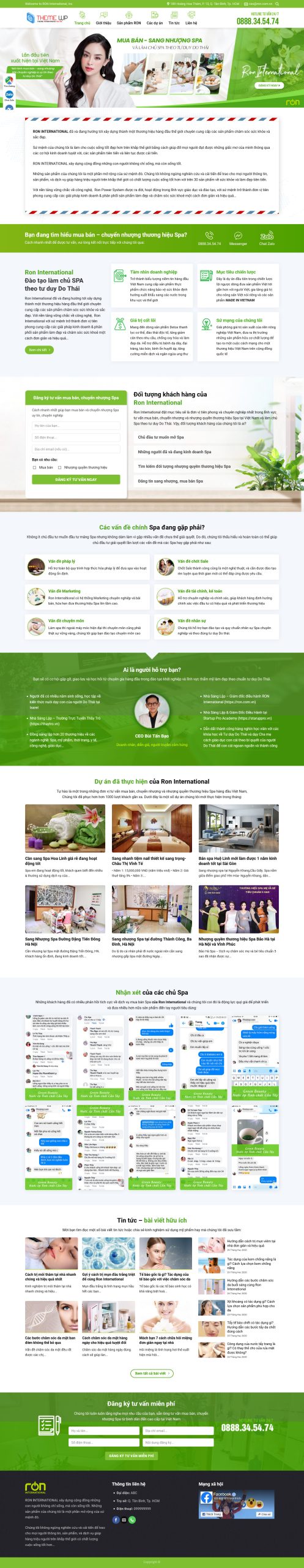 Mẫu Website DỊCH VỤ SPA 6