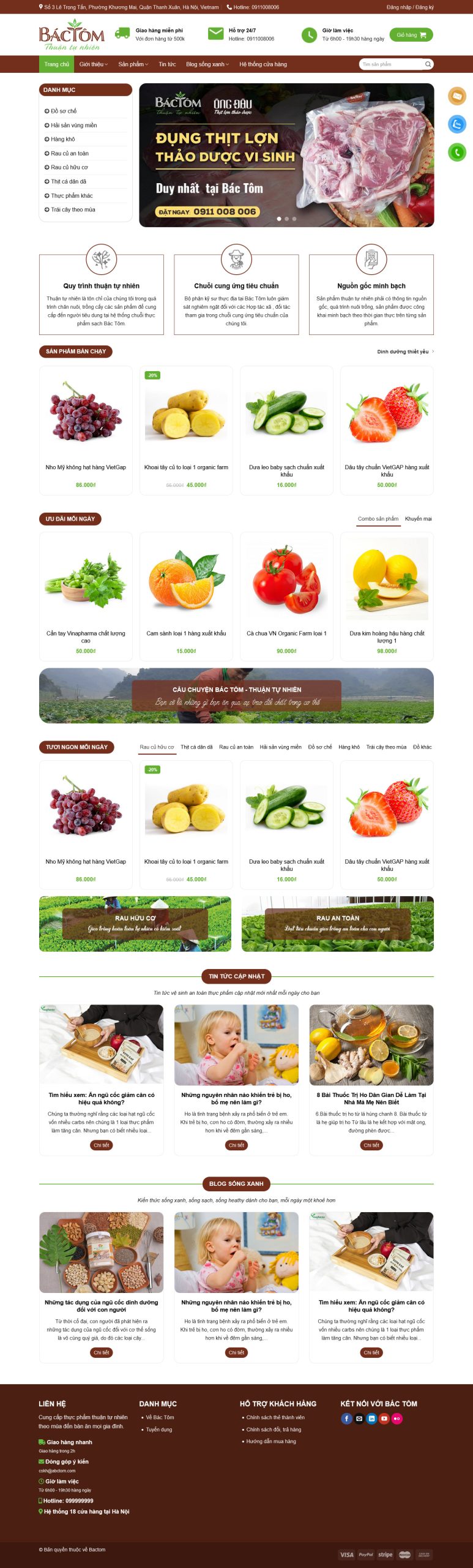 Mẫu Website CỬA HÀNG BÁCH HÓA