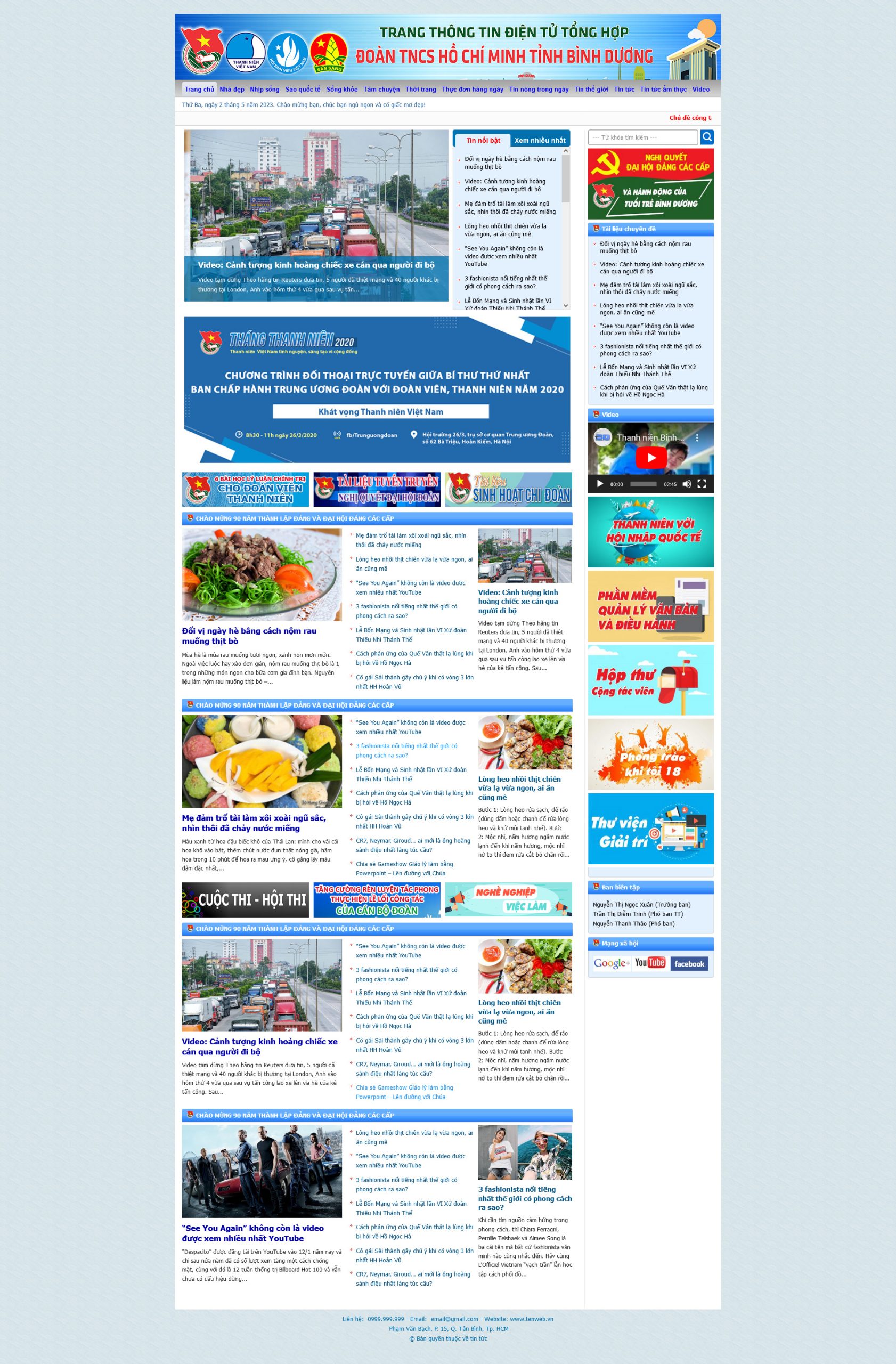 Mẫu Website TIN TỨC 8