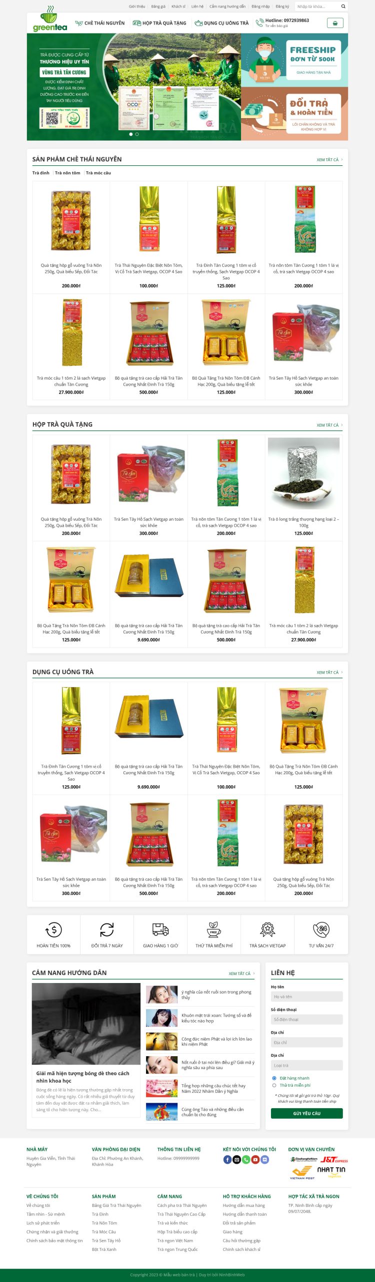 Mẫu Website KINH DOANH TRÀ XANH, TRÈ XANH 1