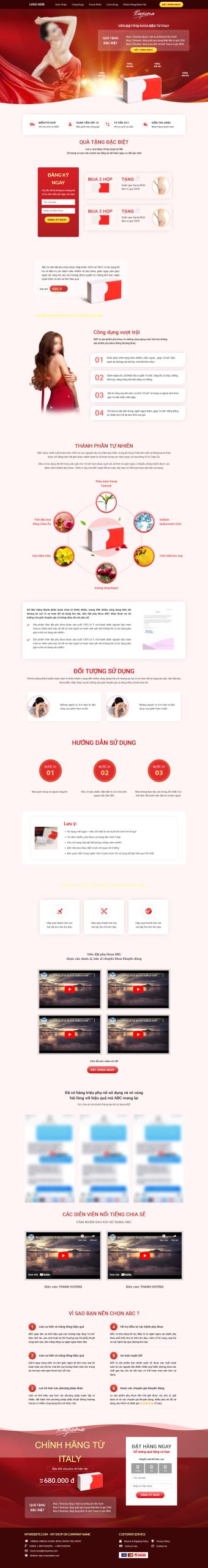 Mẫu Website BÁN VIÊN ĐẶT PHỤ KHOA