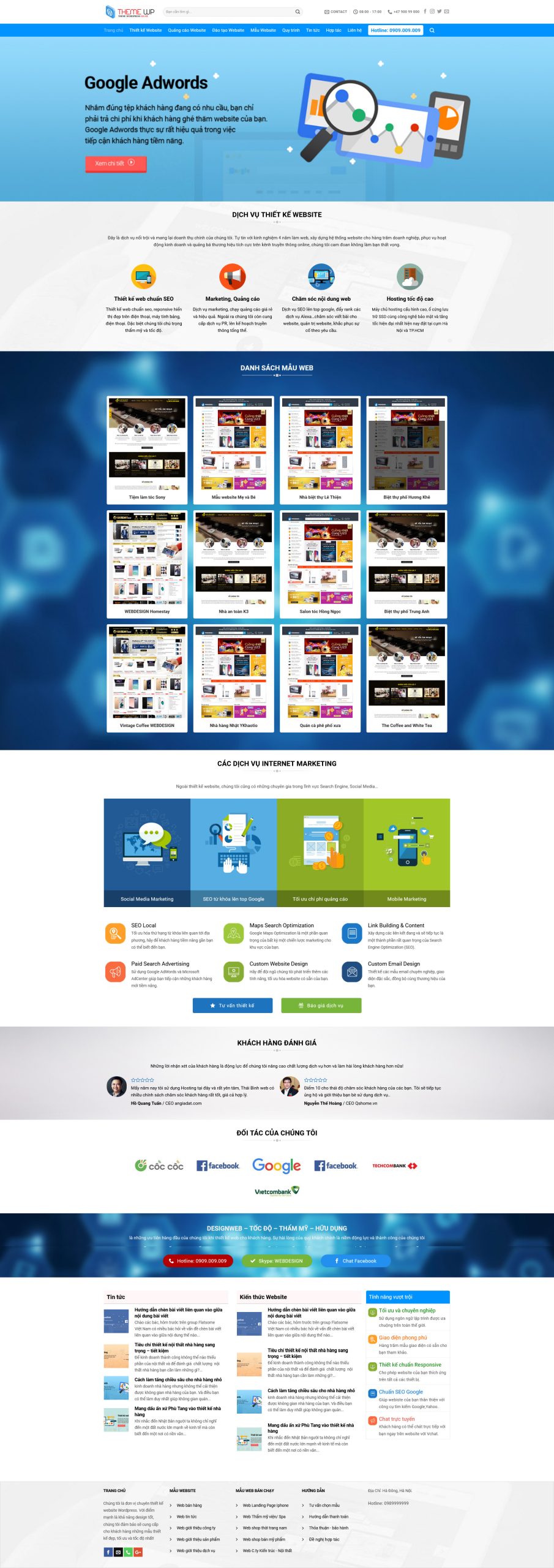 Mẫu Website DỊCH VỤ THIẾT KẾ WEBSITE