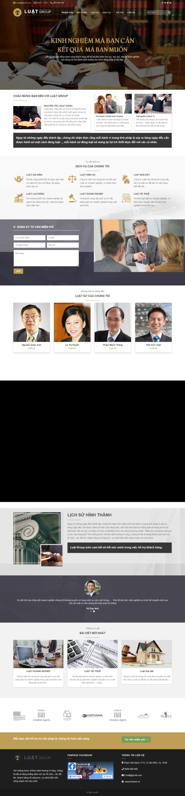 Mẫu Website DỊCH VỤ LUẬT SƯ 2