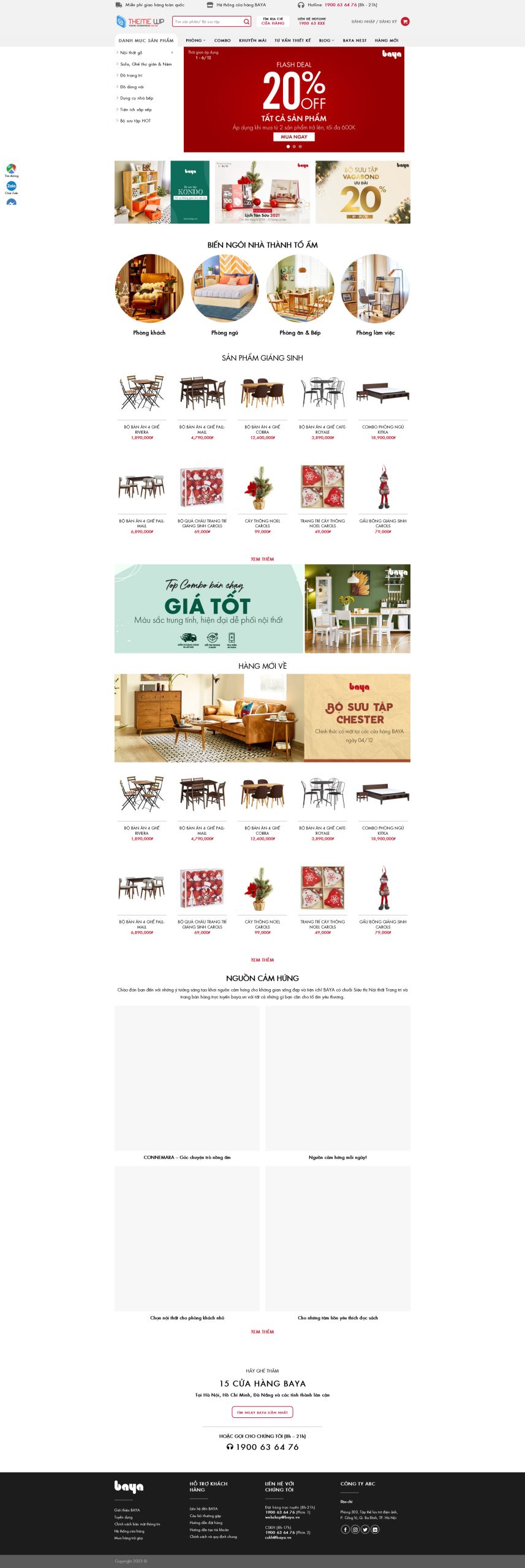 Mẫu Website THIẾT KẾ VÀ KINH DOANH NỘI THẤT