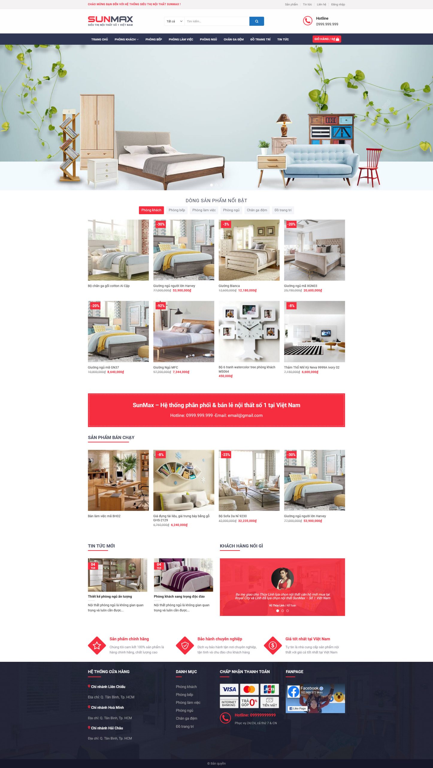 Mẫu Website THIẾT KẾ VÀ KINH DOANH NỘI THẤT