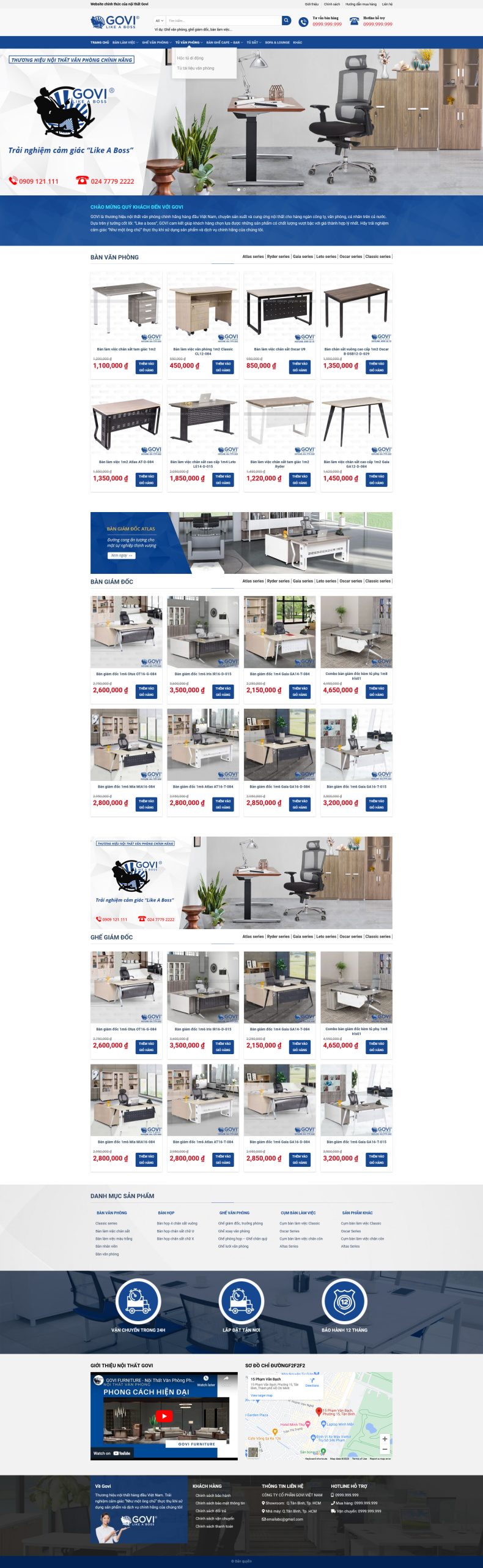 Mẫu Website THIẾT KẾ VÀ KINH DOANH NỘI THẤT