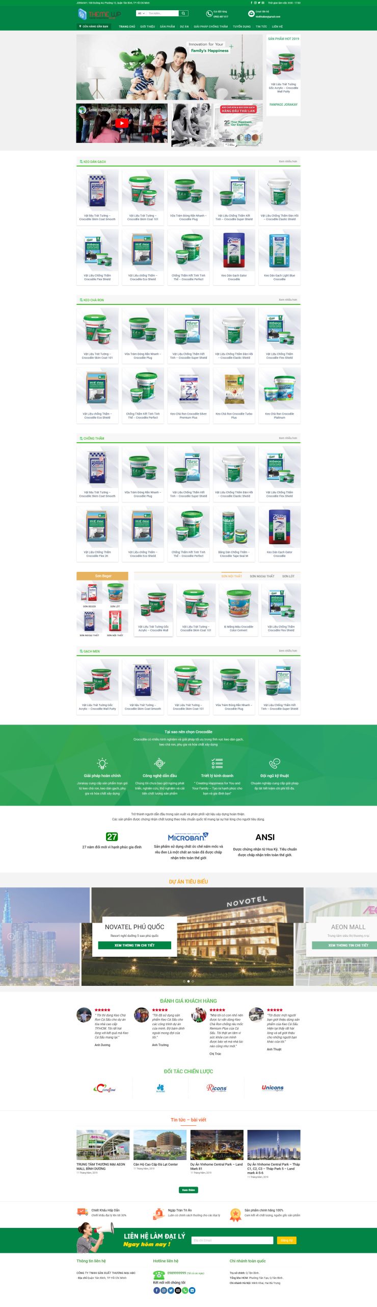 Thiết Kế Website KINH DOANH SƠN, VẬT LIỆU TRÁT TƯỜNG CHỐNG THẤM