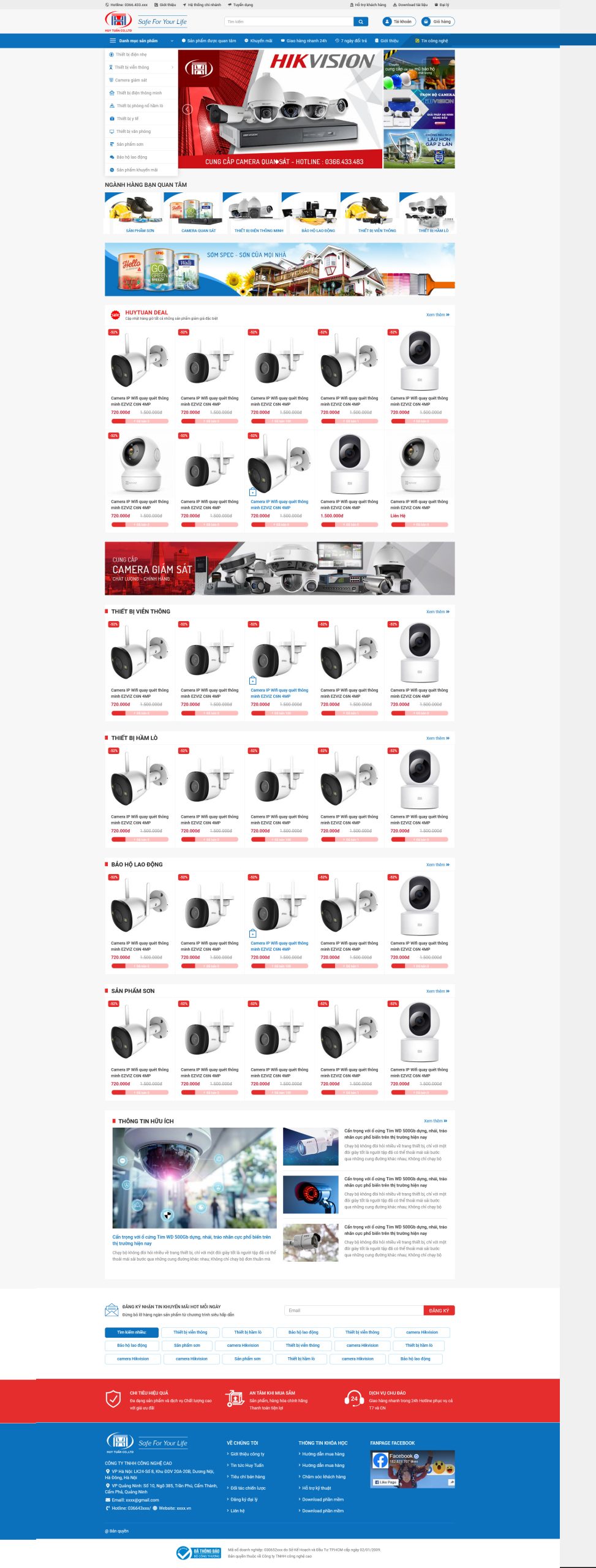 Mẫu Website KINH DOANH CAMERA 3 (Sao chép)