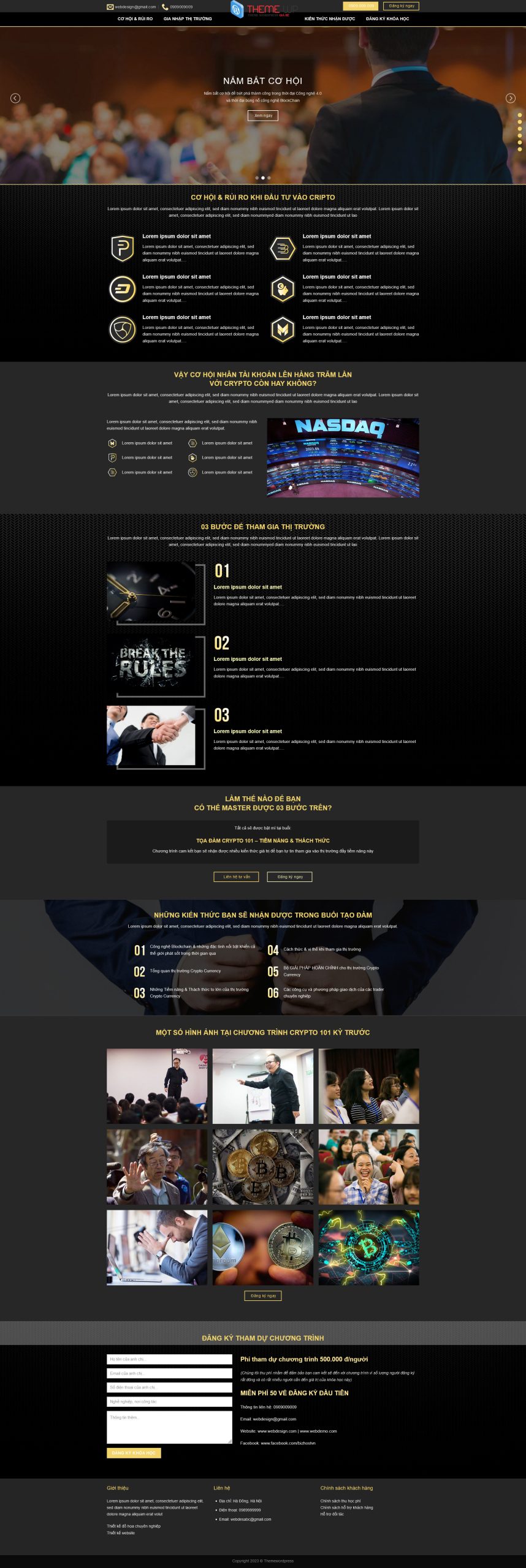 Mẫu Website KINH DOANH KHÓA HỌC 2