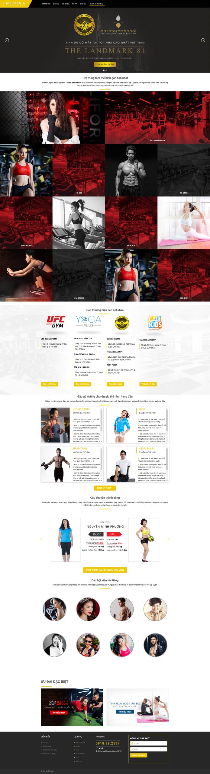 Mẫu Website PHÒNG TẬP GYM